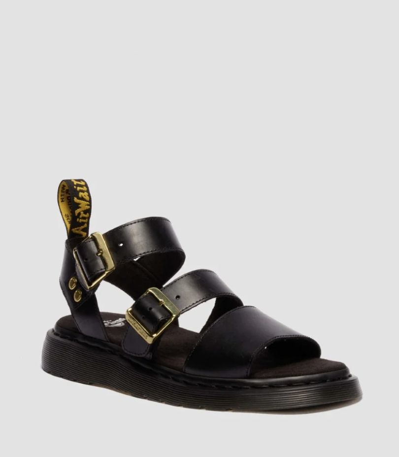 DR MARTENS GRYPHON STRAP SANDAL - BLACK ATLAS