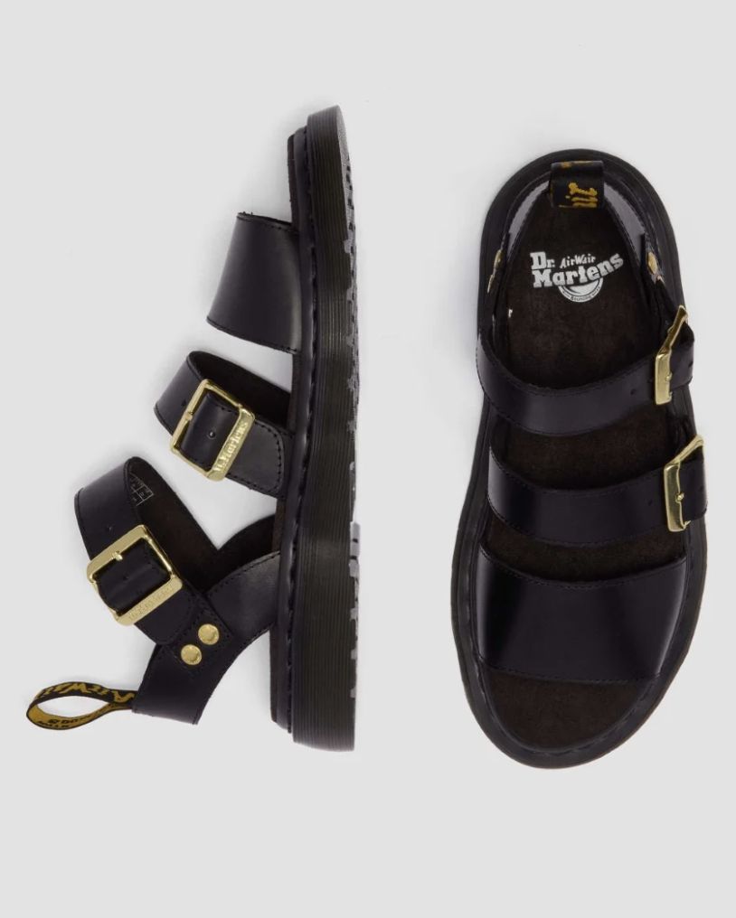 DR MARTENS GRYPHON STRAP SANDAL - BLACK ATLAS