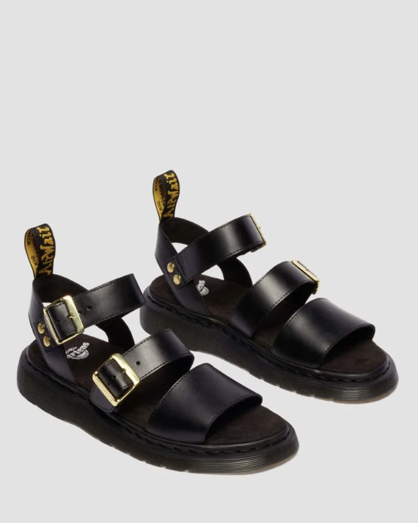 DR MARTENS GRYPHON STRAP SANDAL - BLACK ATLAS