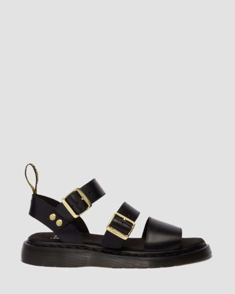 DR MARTENS GRYPHON STRAP SANDAL - BLACK ATLAS