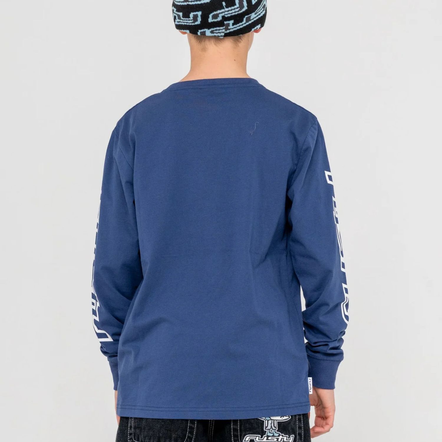 RUSTY TEEN BOYSJETSETTER L/S TEE - DARK BLUE