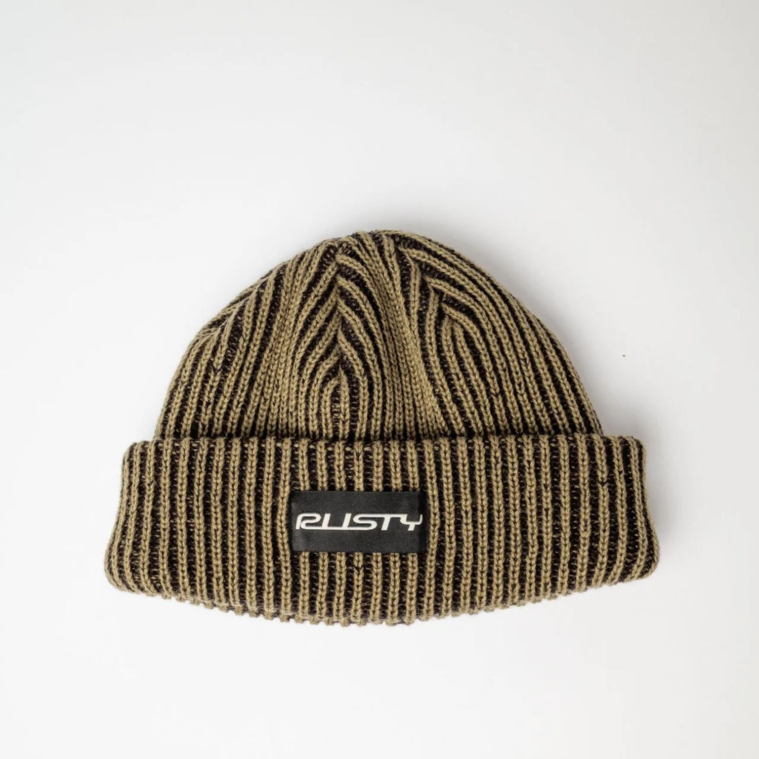 RUSTY MENS PIXELATED BEANIE - SAVANNA