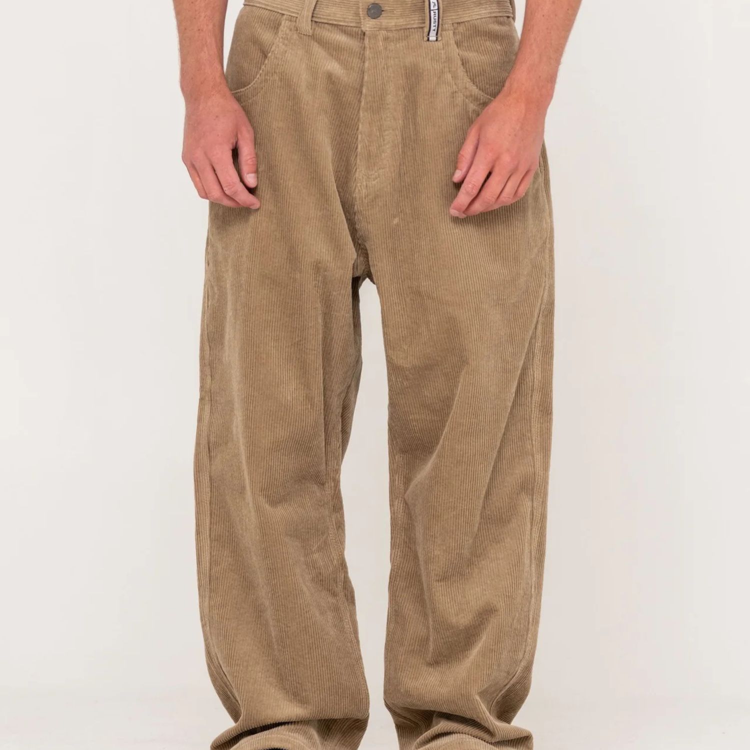 RUSTY MENS FLIP DADDY CORD PANT - KHAKI