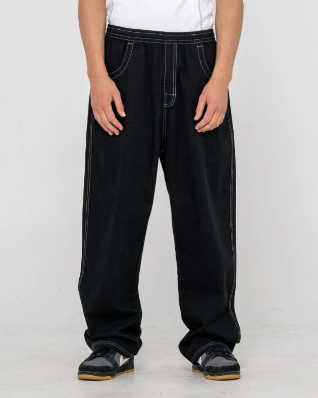 RUSTY MENS FLIP DADDY ELASTIC PANT - BLACK