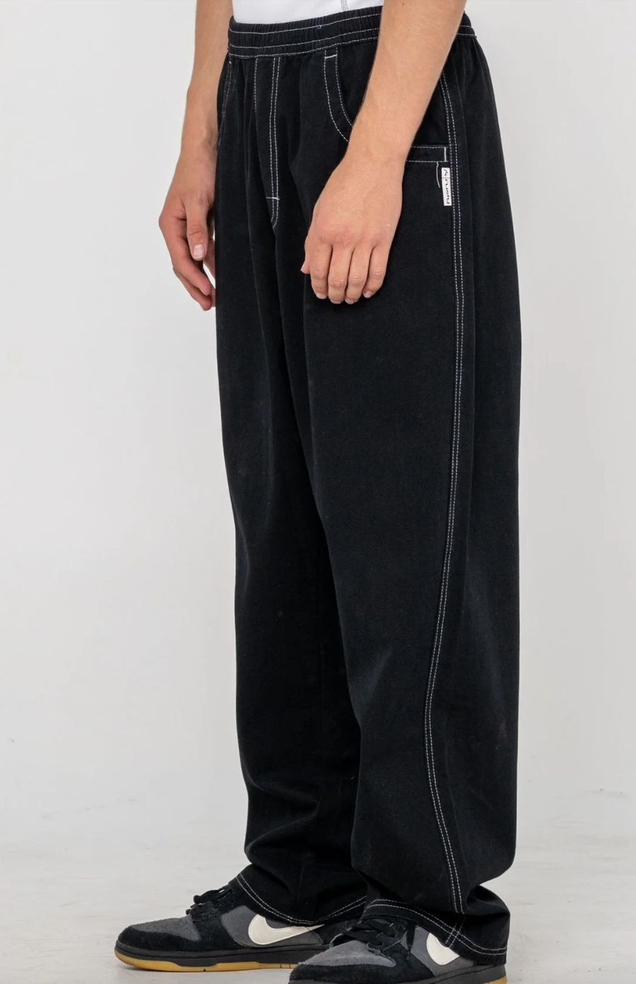 RUSTY MENS FLIP DADDY ELASTIC PANT - BLACK