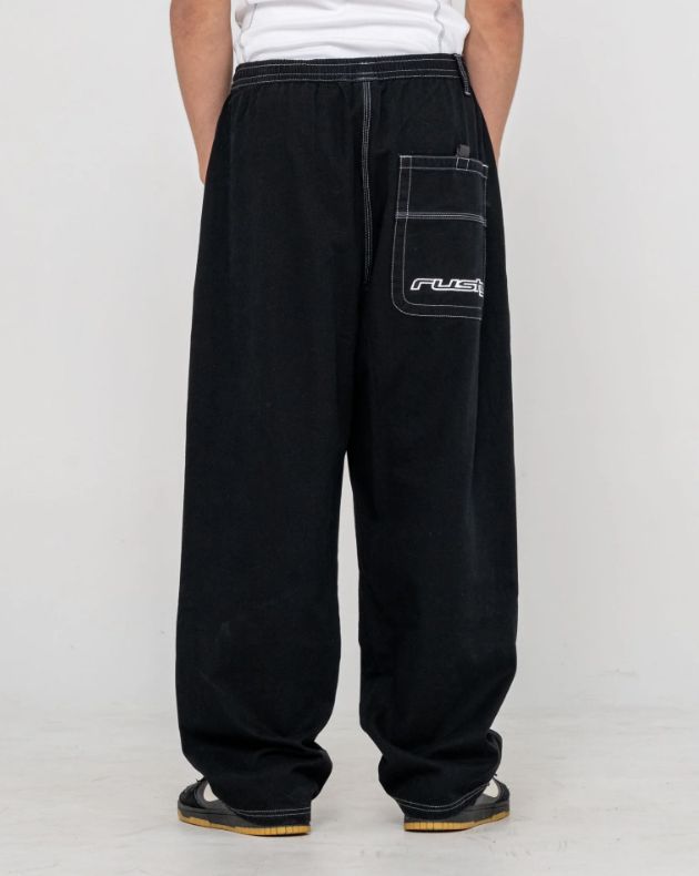 RUSTY MENS FLIP DADDY ELASTIC PANT - BLACK