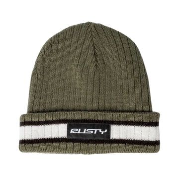 RUSTY MENS BONES REVERSIBLE BEANIE - SHADOW ARMY