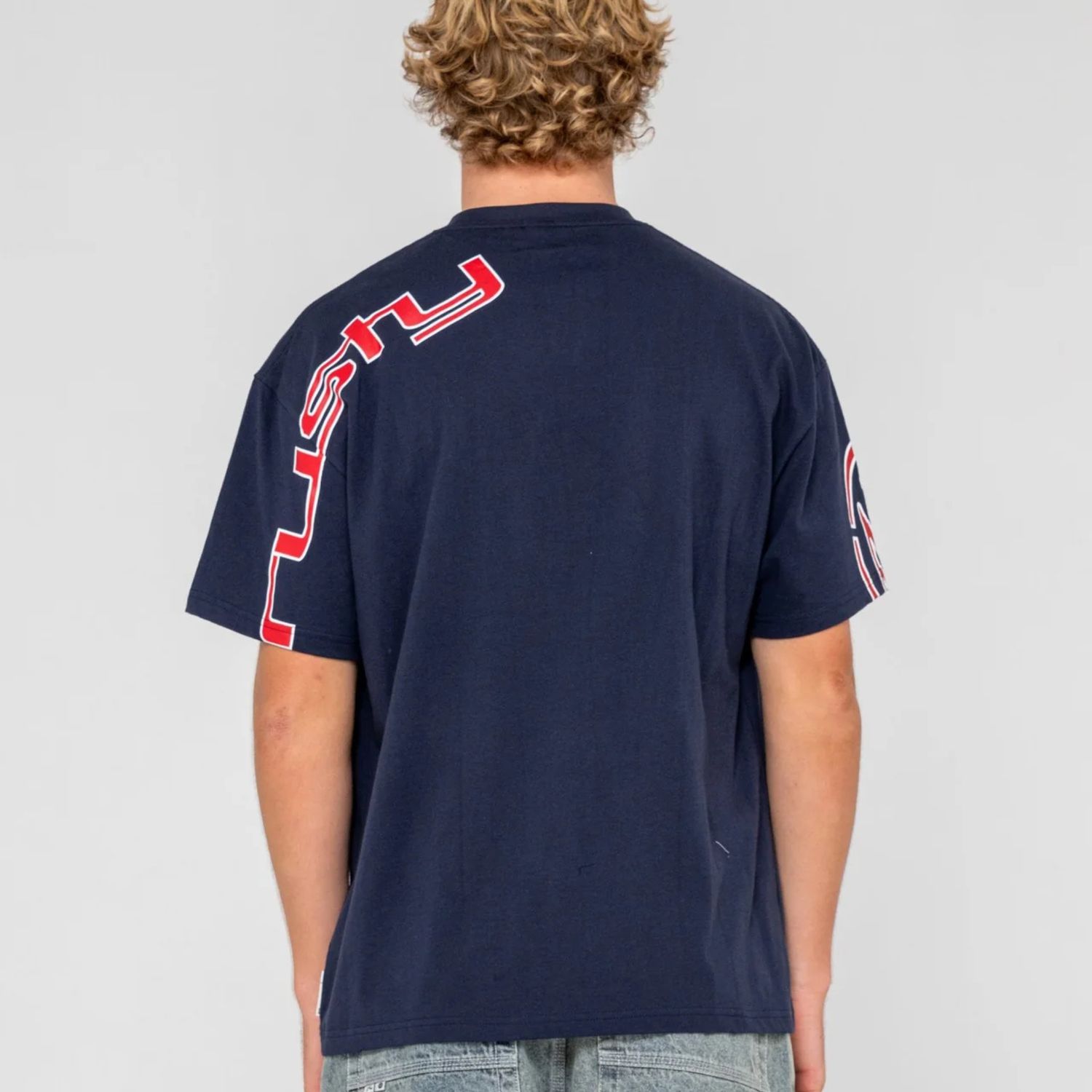 RUSTY MENS GLAZE-R S/S TEE - NAVY BLUE