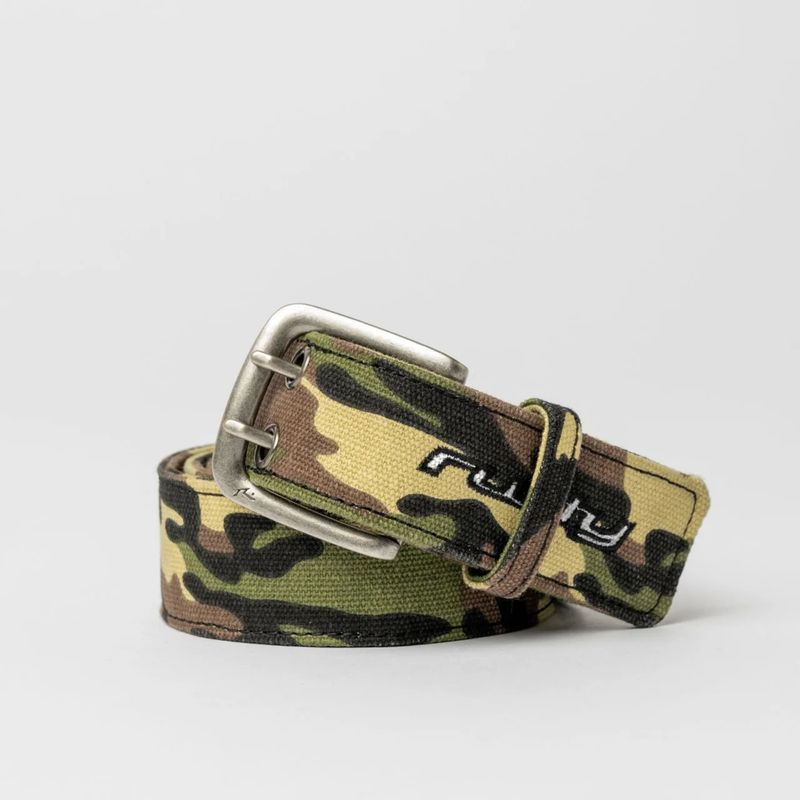 RUSTY MENS RAID CANVAS BELT - CAMO