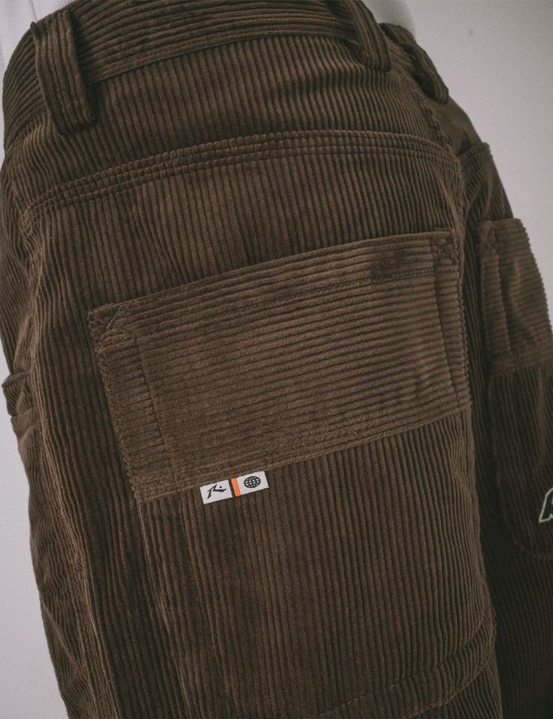 RUSTY MENS FLIP DADDY CORD PANT - DARK CHOC