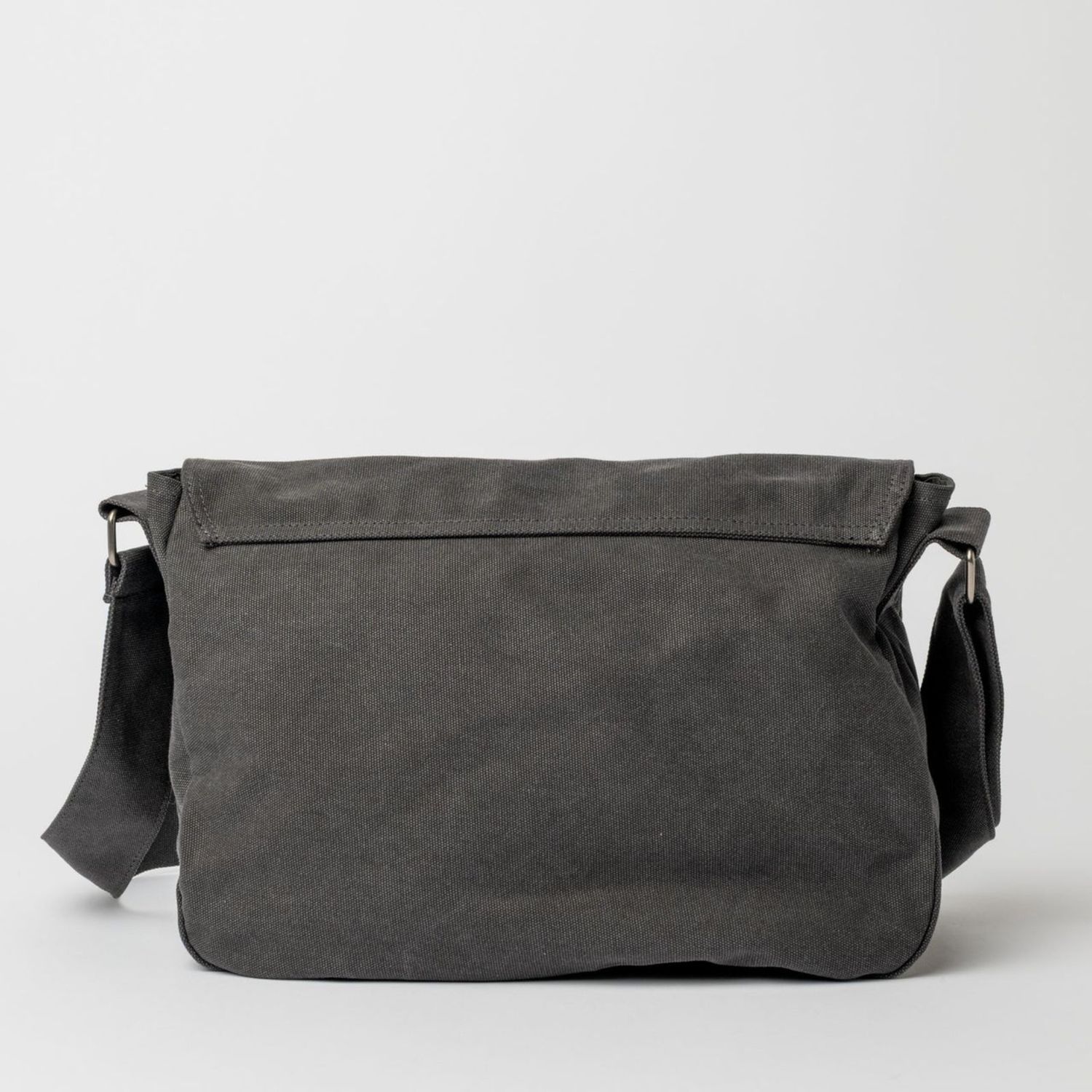 RUSTY MENS HOODUS MESSENGER BAG - WASHED BLACK