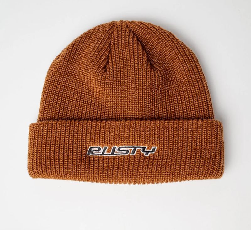 RUSTY MENS ALL-TIME BEANIE - TOBACCO