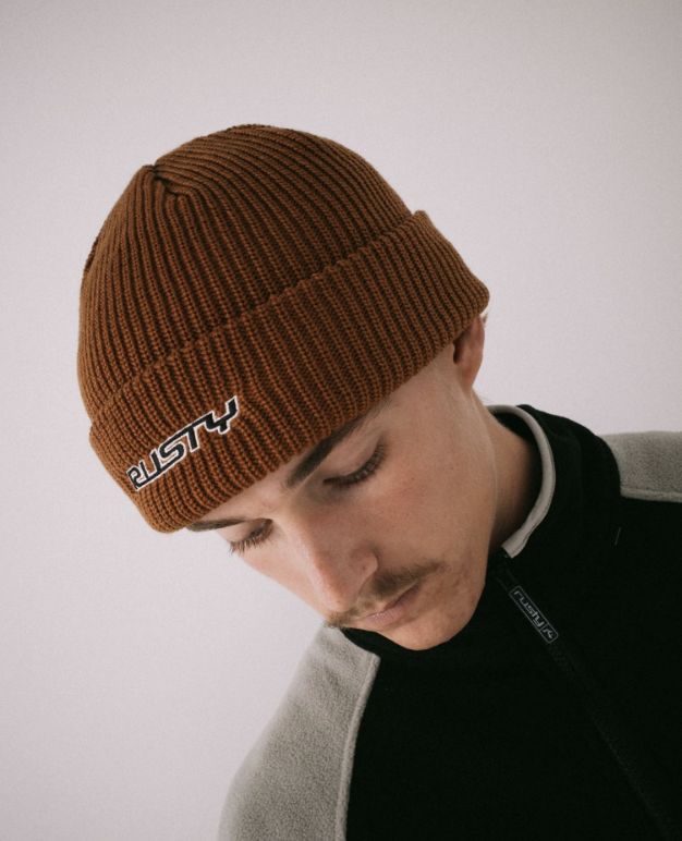 RUSTY MENS ALL-TIME BEANIE - TOBACCO