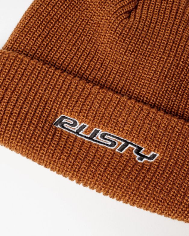RUSTY MENS ALL-TIME BEANIE - TOBACCO