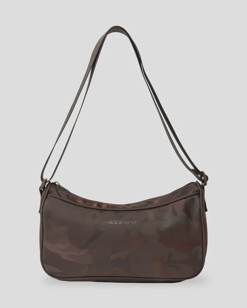 RUSTY WOMENS STELLAR NYLON CAMO SIDE BAG - JAVA