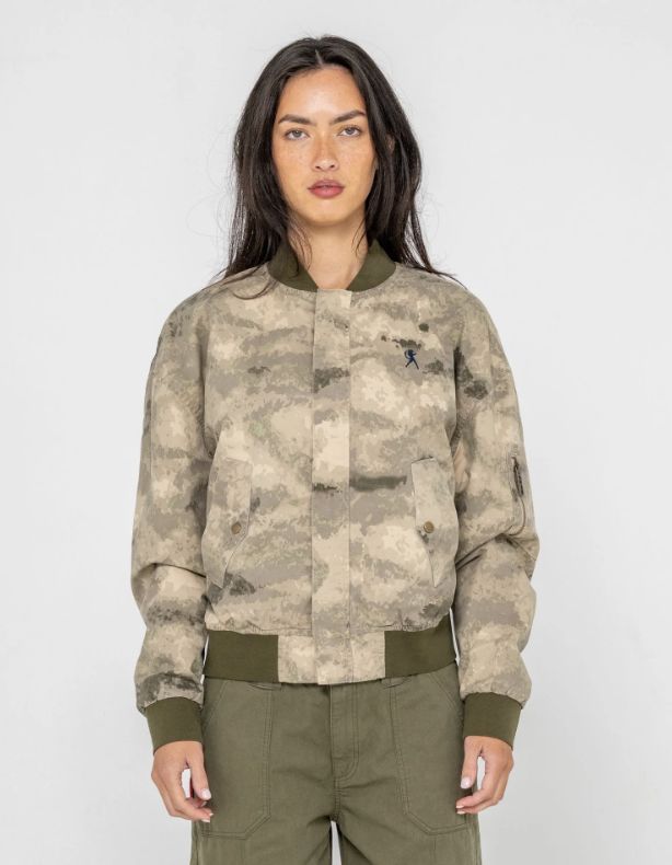 RUSTY WOMENS FLY AWAY BOMBER JACKET - CAMO