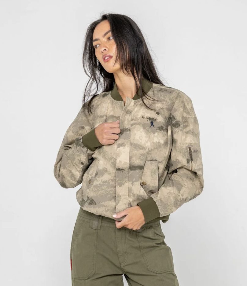 RUSTY WOMENS FLY AWAY BOMBER JACKET - CAMO