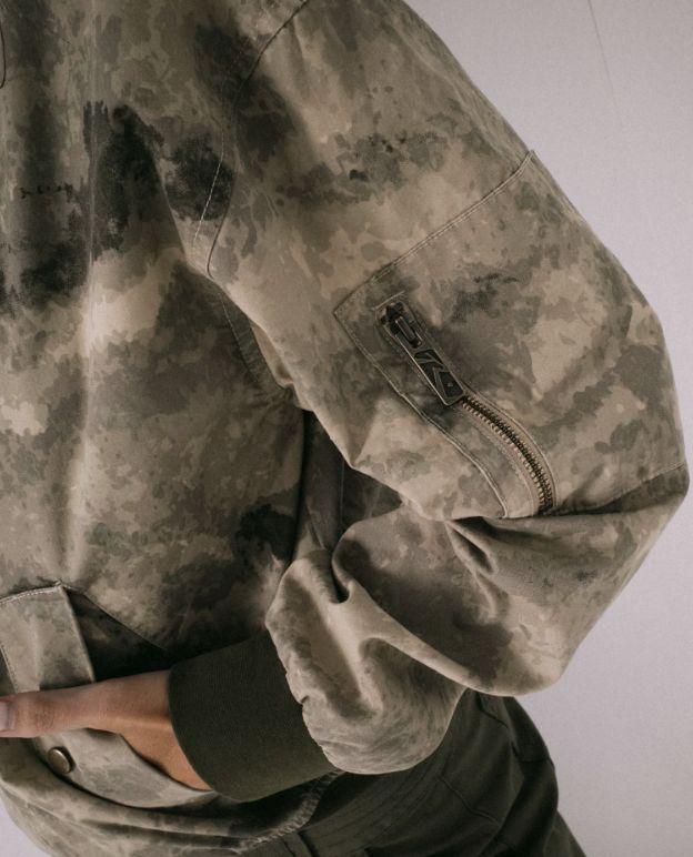 RUSTY WOMENS FLY AWAY BOMBER JACKET - CAMO