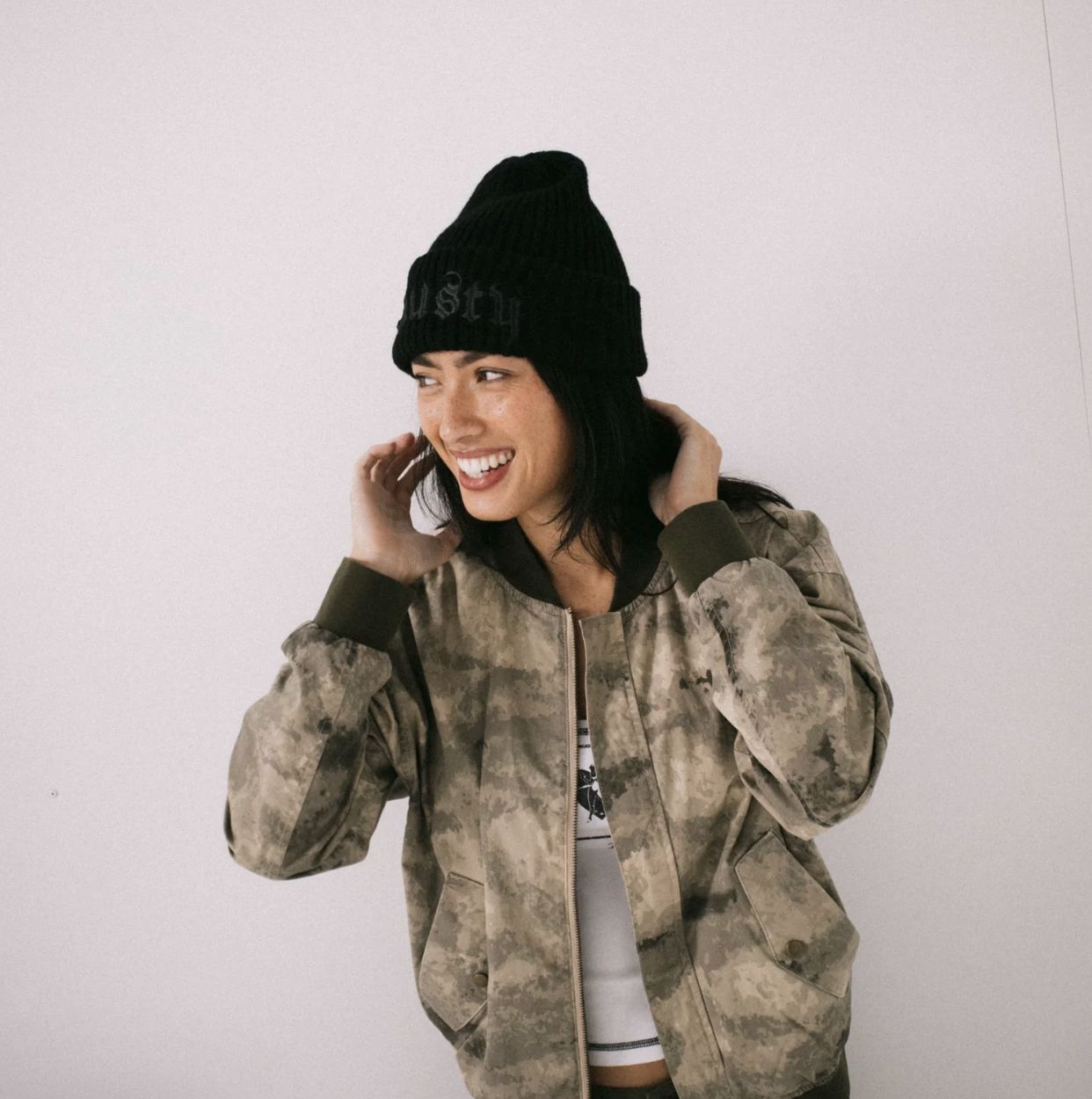 RUSTY WOMENS ROXANNE BEANIE - BLACK