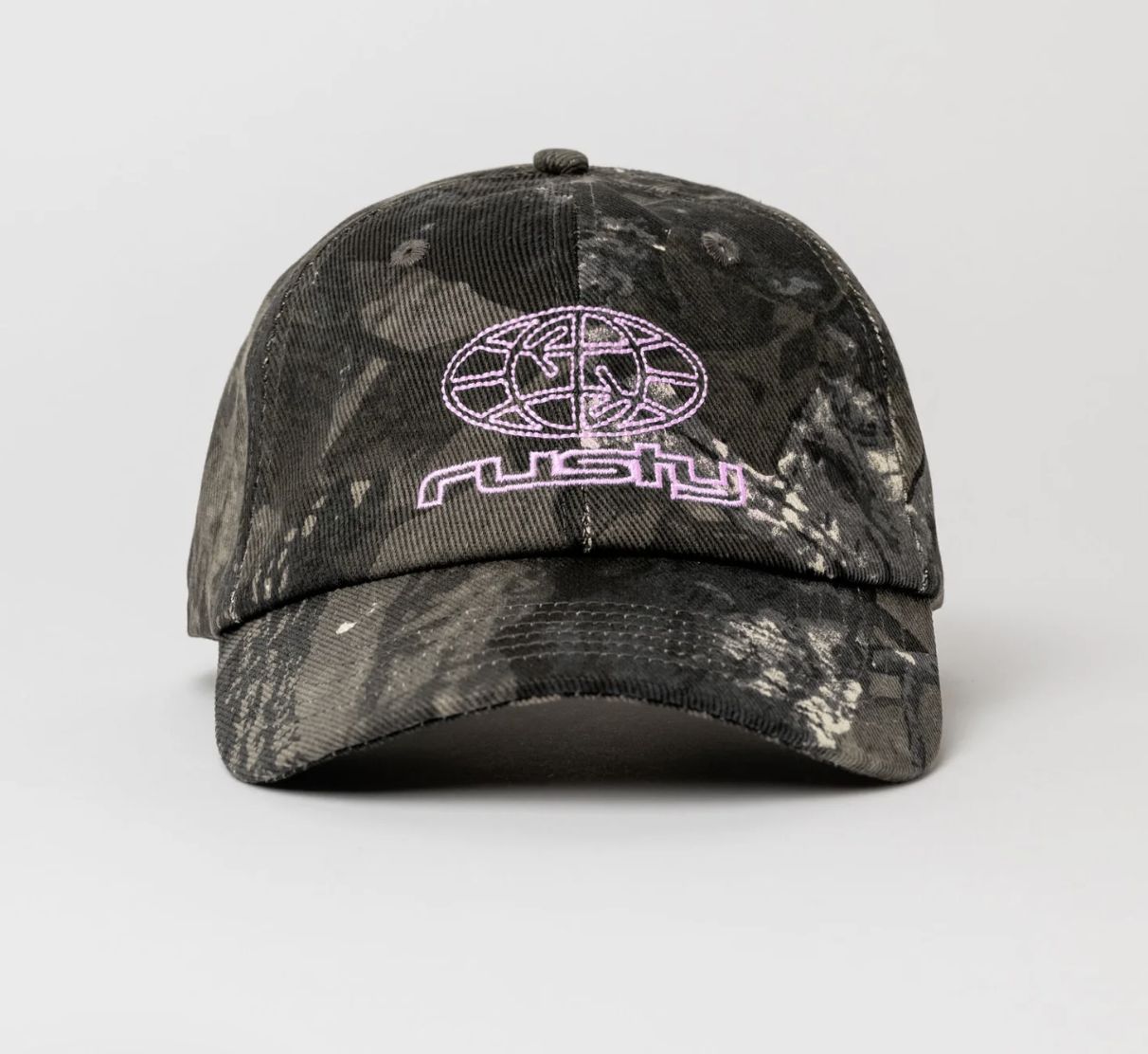 RUSTY WOMENS RAMBO CAMO DAD CAP - GREY CAMO
