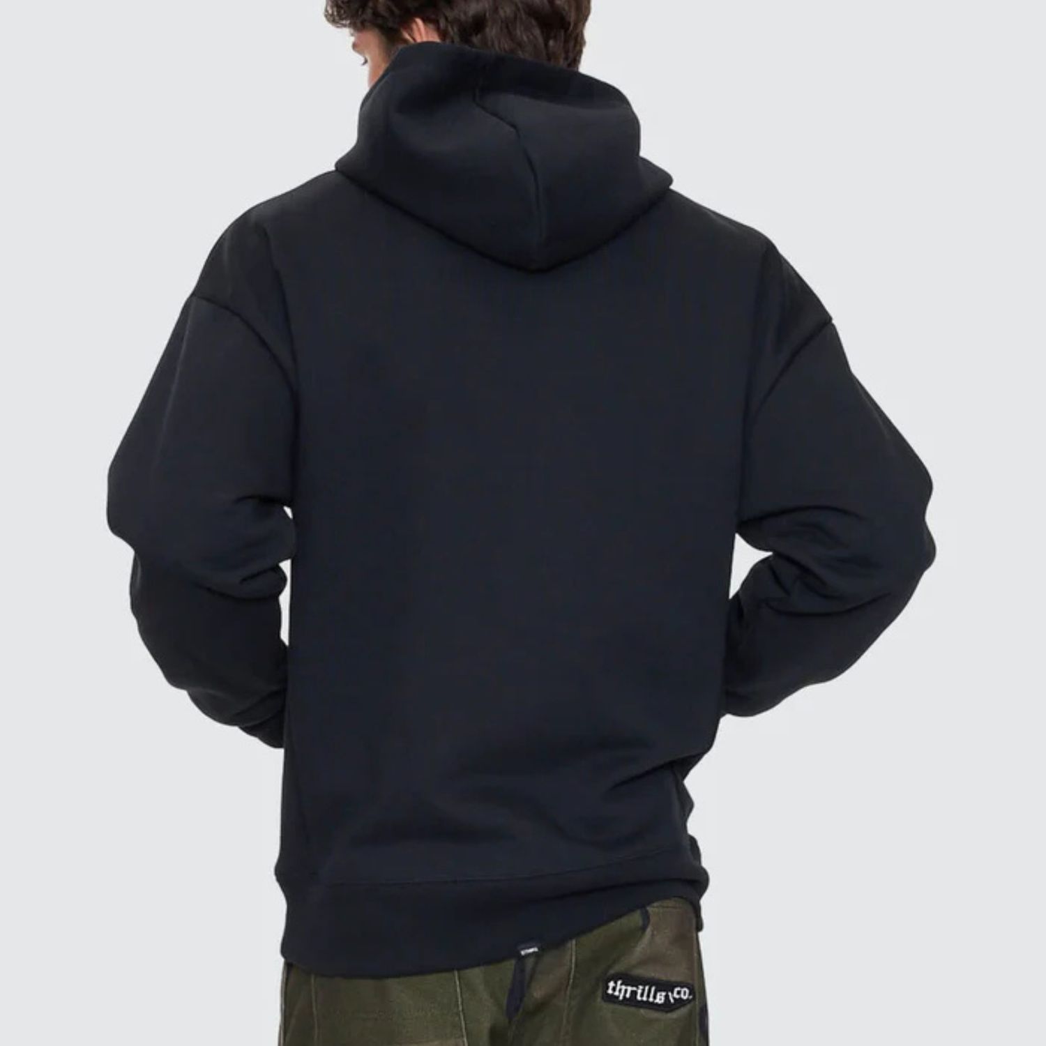 THRILLS MENS THRILLS UNION SLOUCH PULL ON HOOD - PIRATE BLACK