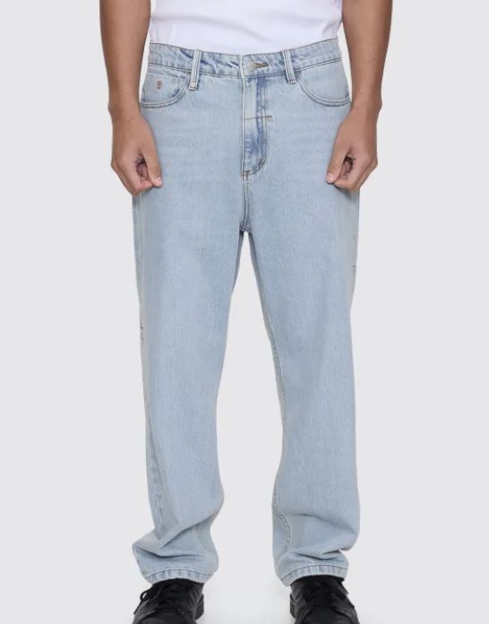 THRILLS MENS SLACKER RELAXED DENIM JEAN - HORIZON BLUE