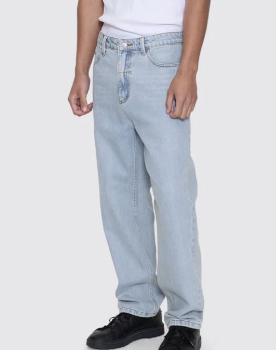 THRILLS MENS SLACKER RELAXED DENIM JEAN - HORIZON BLUE