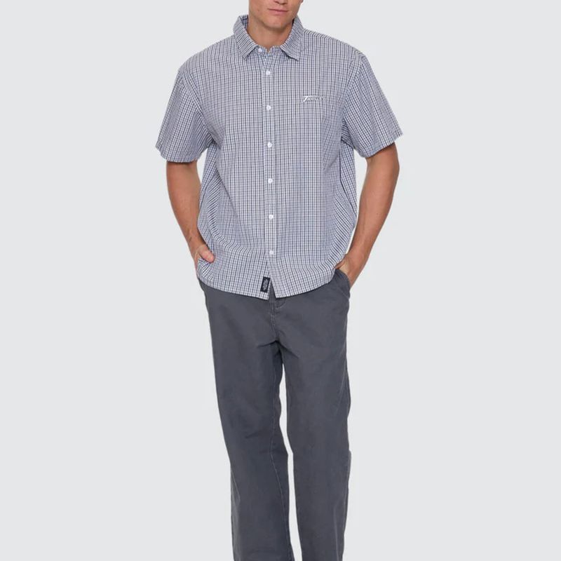 THRILLS MENS HEAVY VOLTAGE CROPPED SHORT SLEEVE SHIRT - WHITE