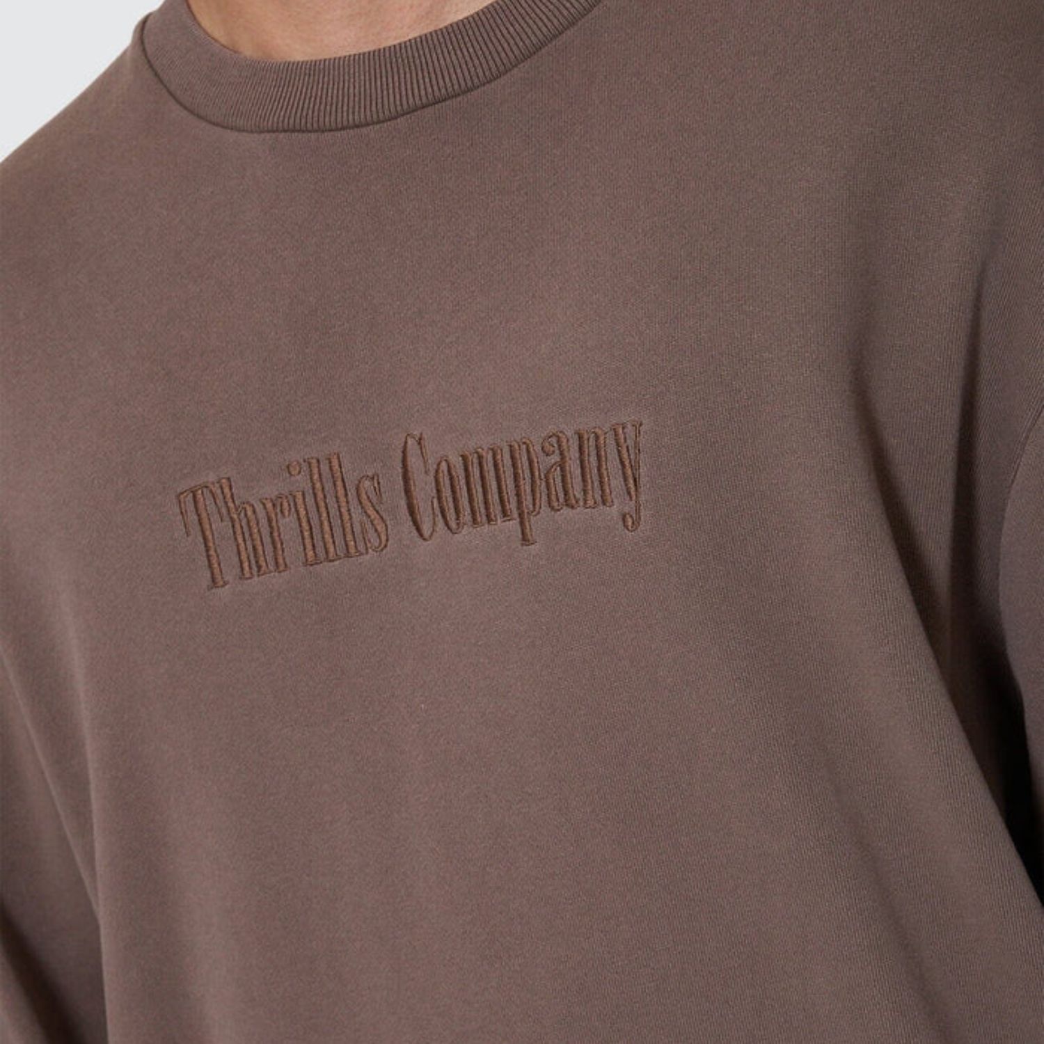 THRILLS MENS PRIMITIVE BOX FIT CROPPED CREW - FALCON