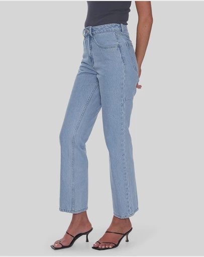 THRILLS WOMENS STEVIE HIGH RISE STRAIGHT JEAN - AGELESS BLUE