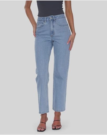 THRILLS WOMENS STEVIE HIGH RISE STRAIGHT JEAN - AGELESS BLUE