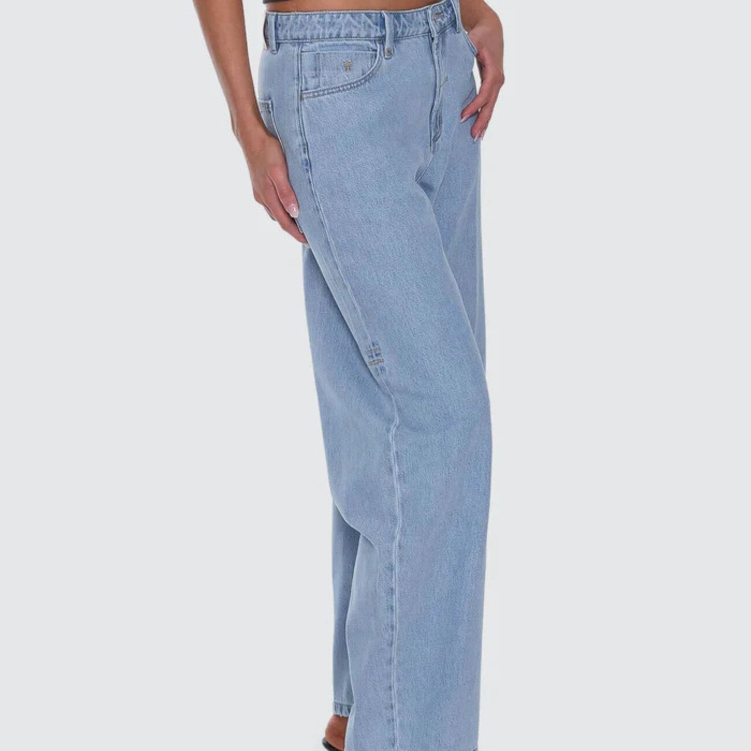 THRILLS WOMENS SLOANE LOW RISE BARREL JEAN - AGELESS BLUE