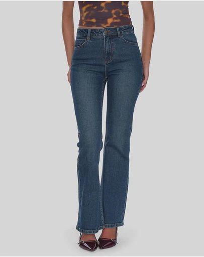 THRILLS WOMENS ALICIA HIGH RISE STRETCH BOOTCUT JEAN - TEAL BLUE