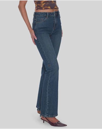THRILLS WOMENS ALICIA HIGH RISE STRETCH BOOTCUT JEAN - TEAL BLUE