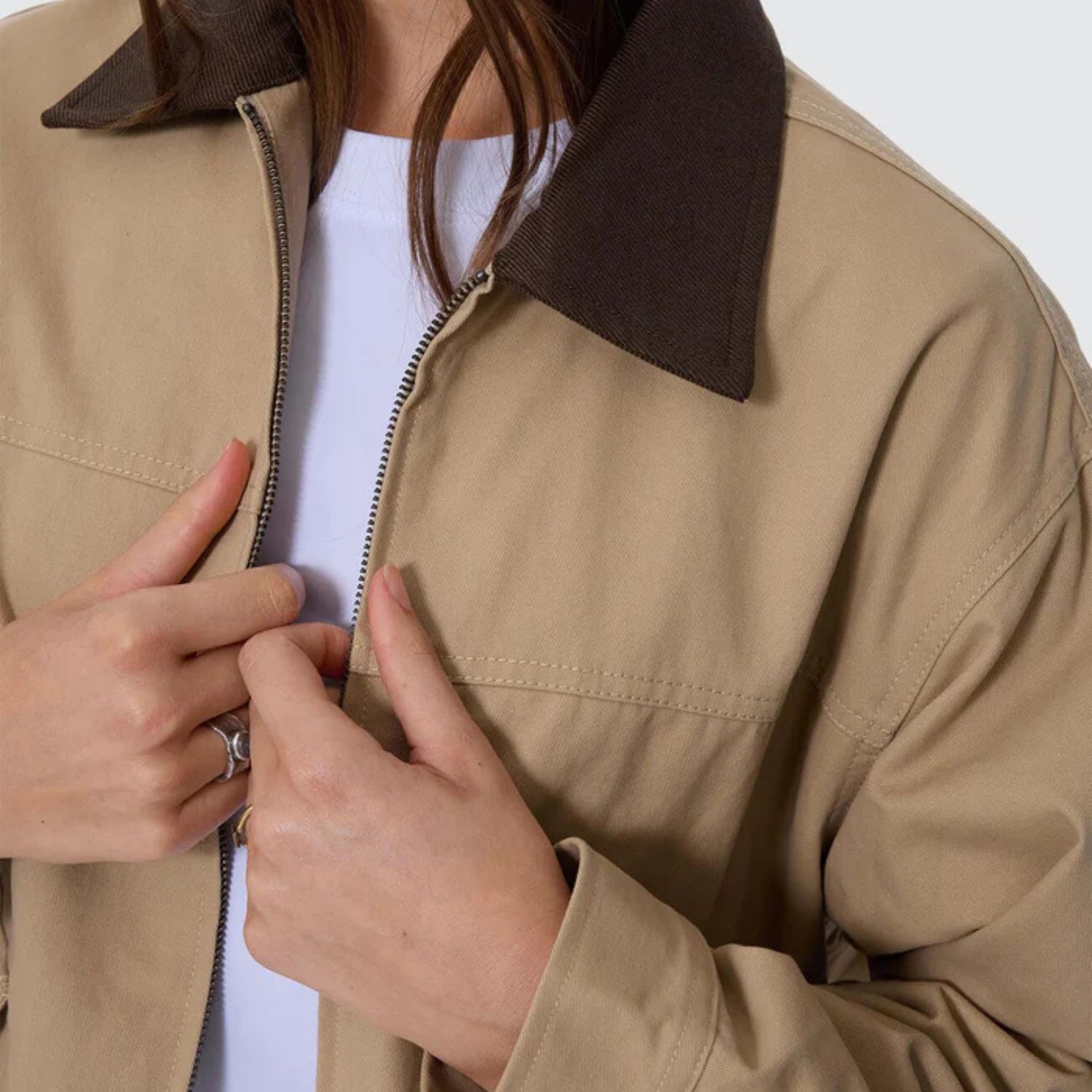 THRILLS WOMENS ROBBIE CHORE JACKET - CAMEL
