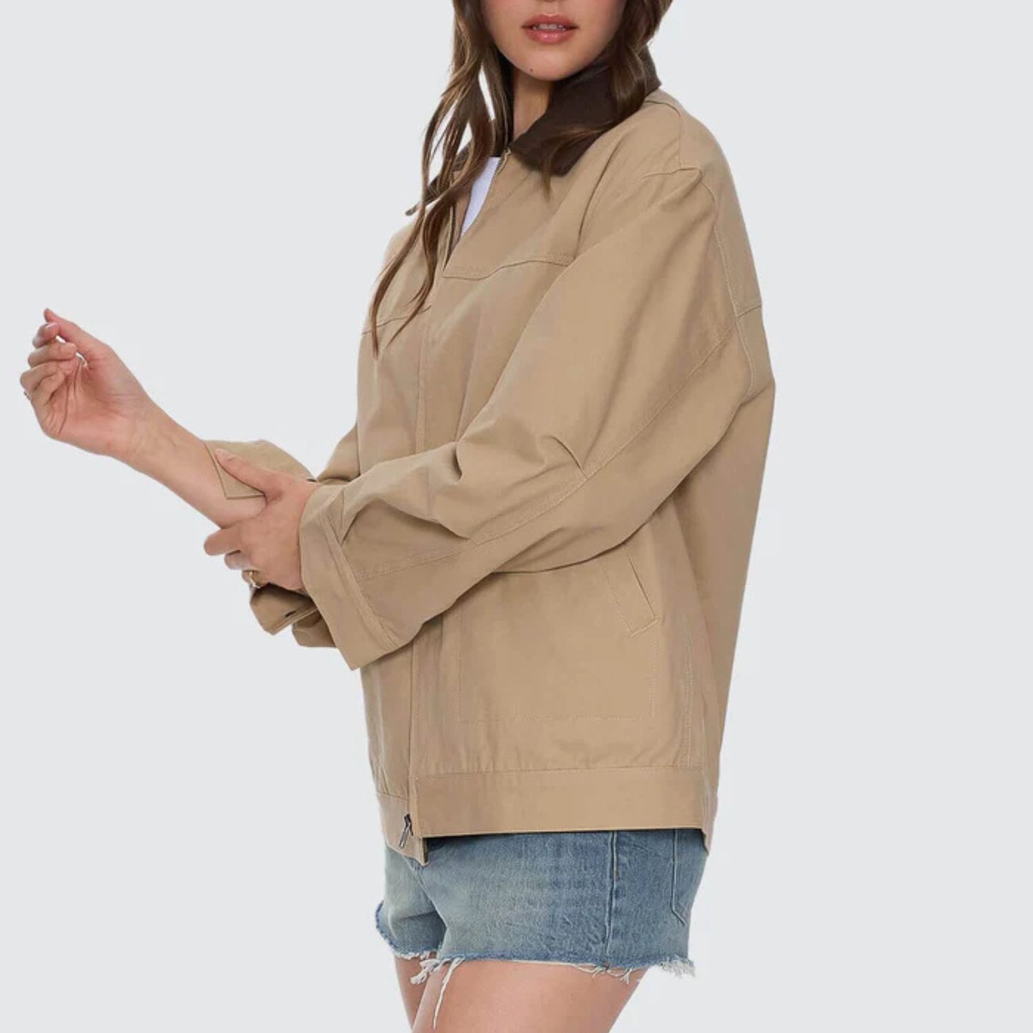 THRILLS WOMENS ROBBIE CHORE JACKET - CAMEL