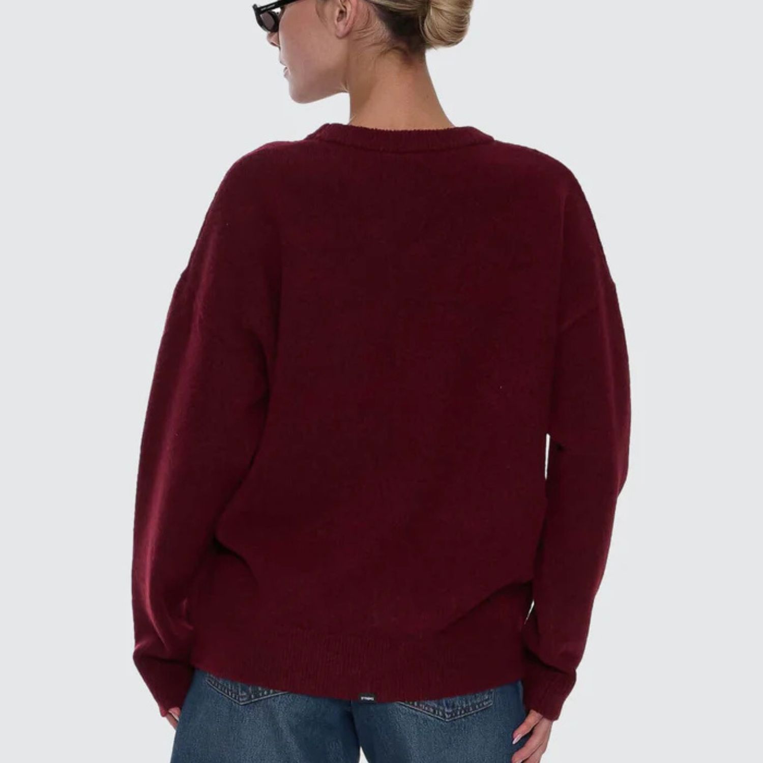 THRILLS WOMENS BLOODLINES KNIT SWEATER - NEW MAROON