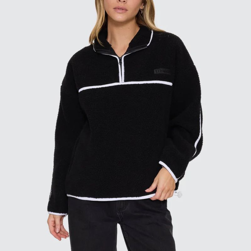 THRILLS WOMENS ALL STAR SHERPA FLEECE - BLACK