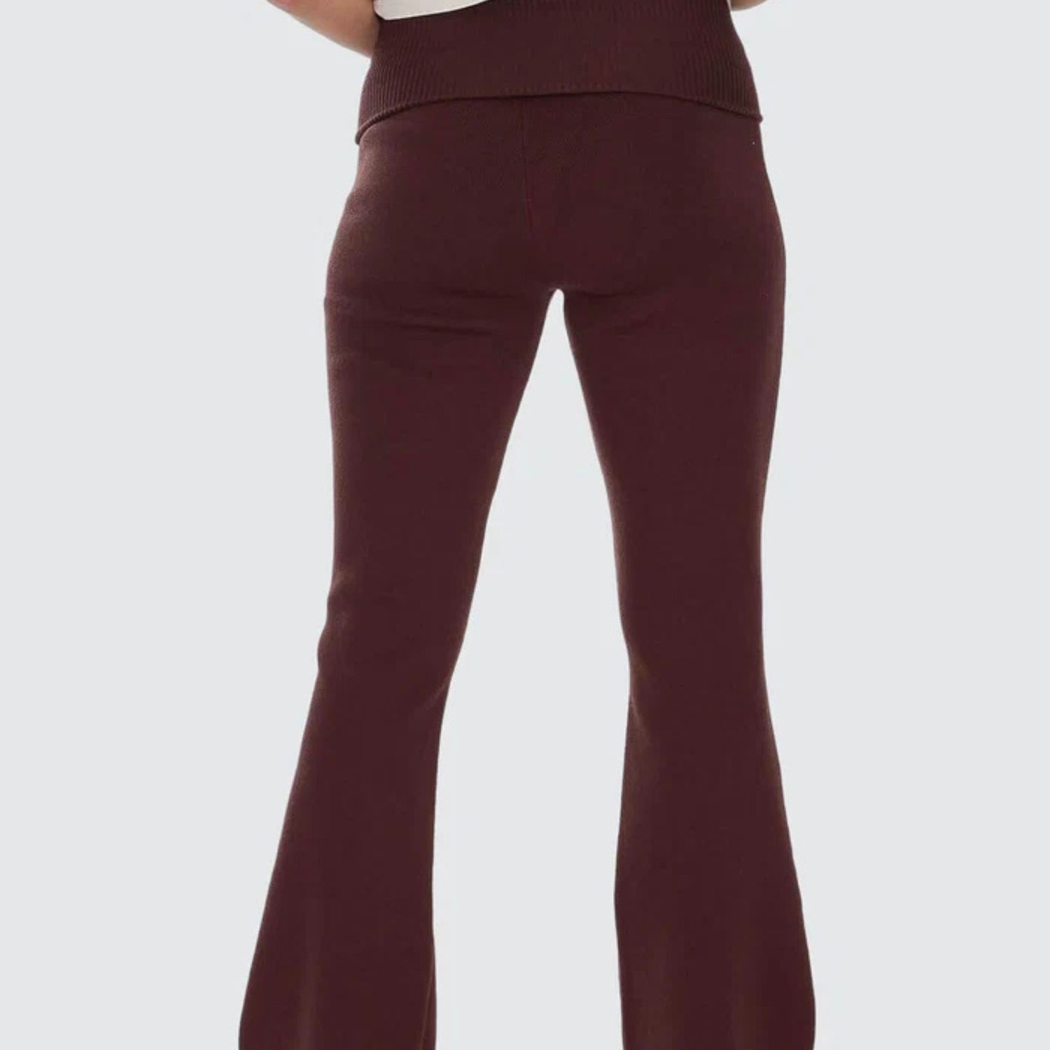 THRILLS WOMENS ESTELLE FOLD OVER KNIT PANT - BITTER CHOCOLATE