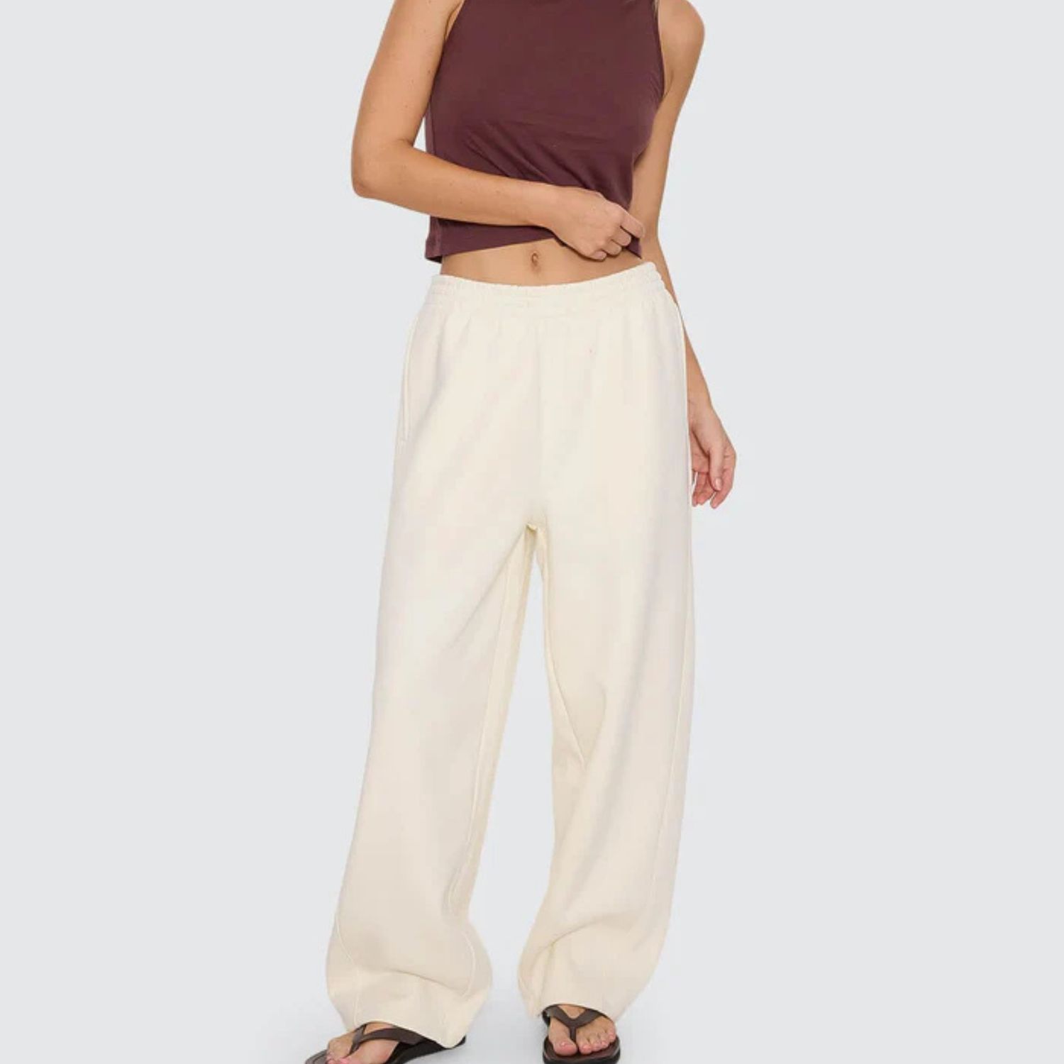 THRILLS WOMENS PLAYMAKER TRACK PANT - BUTTER CREAM