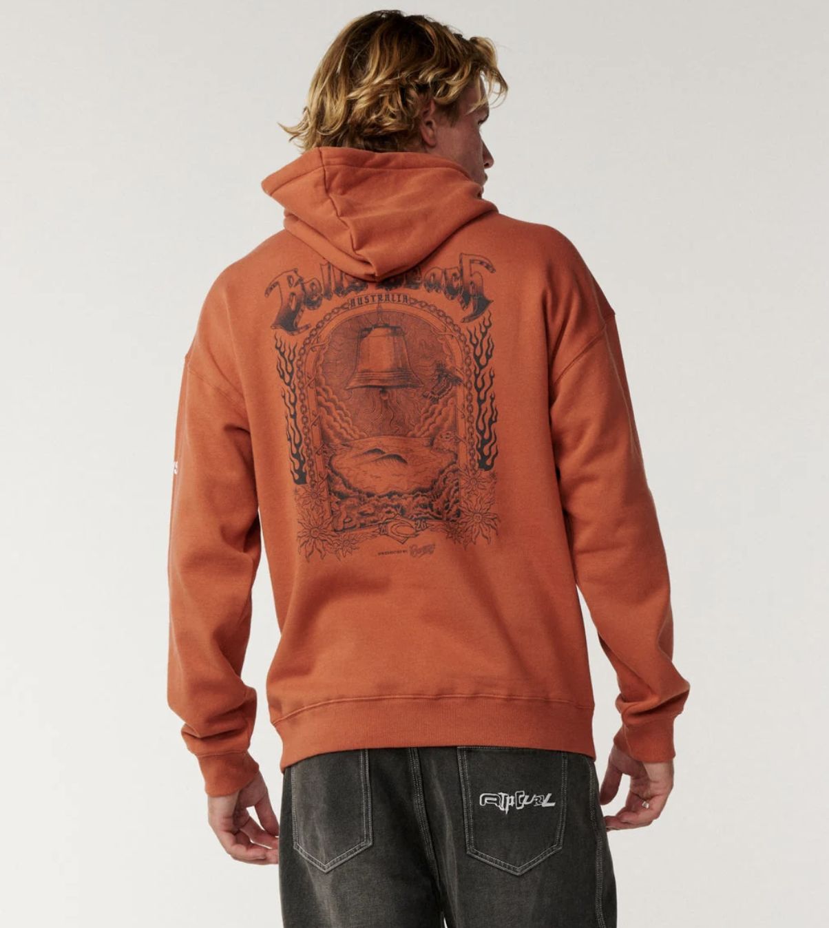 RIPCURL MENS BELLS PRO 26 HOOD- BAKED CLAY