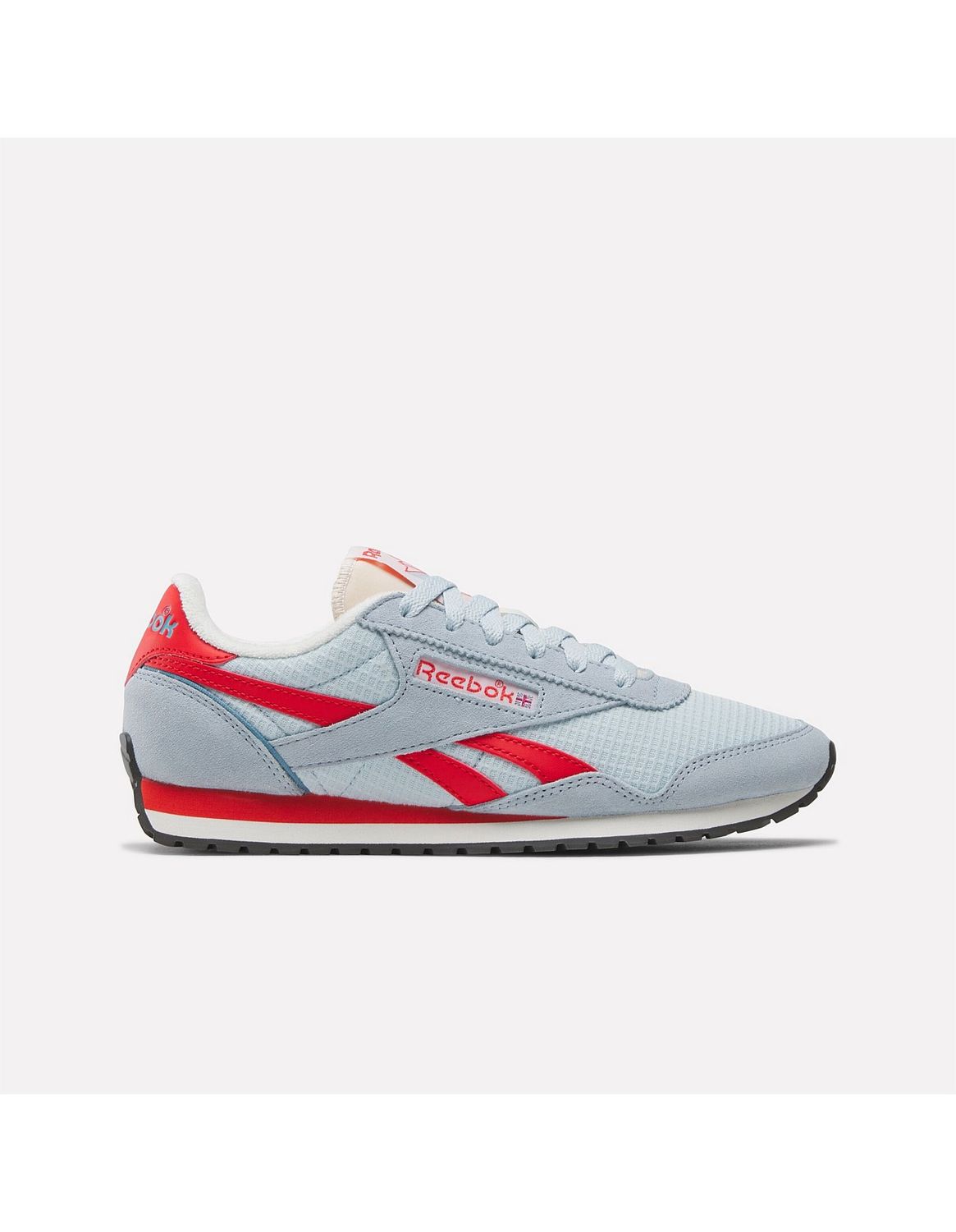 REEBOK WOMENS CLASSIC AZ SHOES- ICE BLUE/SPORT RED/WASHED BLACK