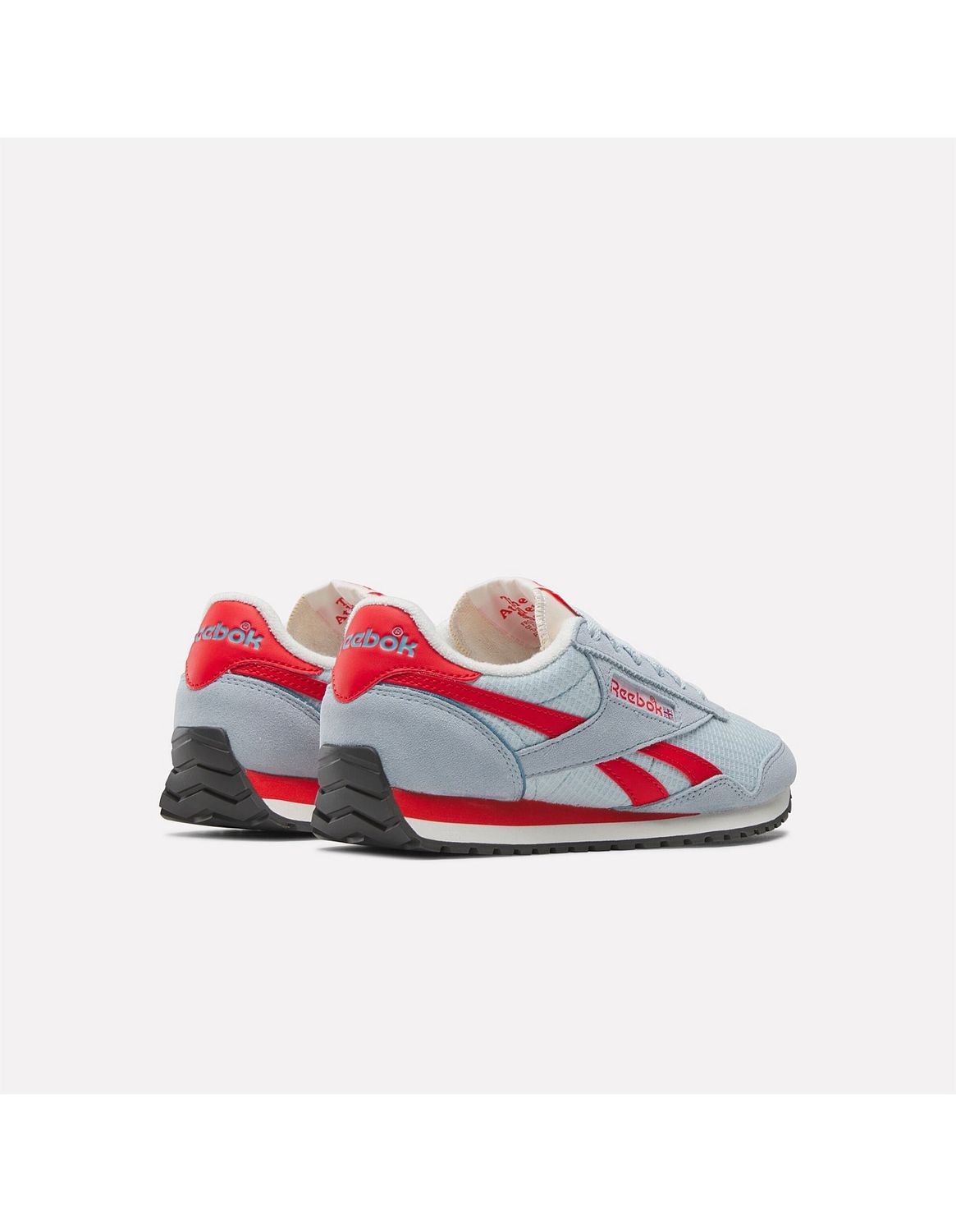 REEBOK WOMENS CLASSIC AZ SHOES- ICE BLUE/SPORT RED/WASHED BLACK