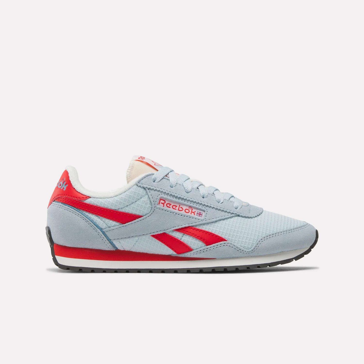 REEBOK WOMENS CLASSIC AZ SHOES- ICE BLUE/SPORT RED/WASHED BLACK