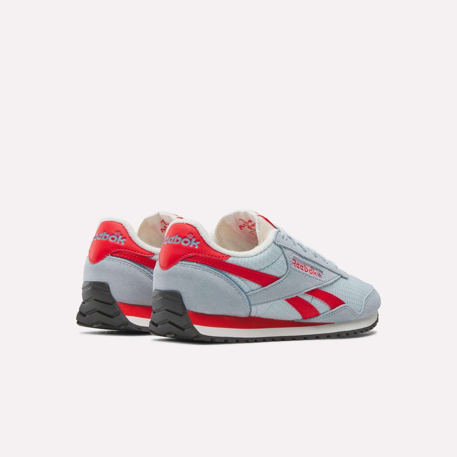 REEBOK WOMENS CLASSIC AZ SHOES- ICE BLUE/SPORT RED/WASHED BLACK