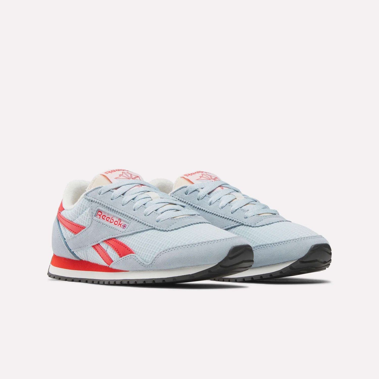 REEBOK WOMENS CLASSIC AZ SHOES- ICE BLUE/SPORT RED/WASHED BLACK