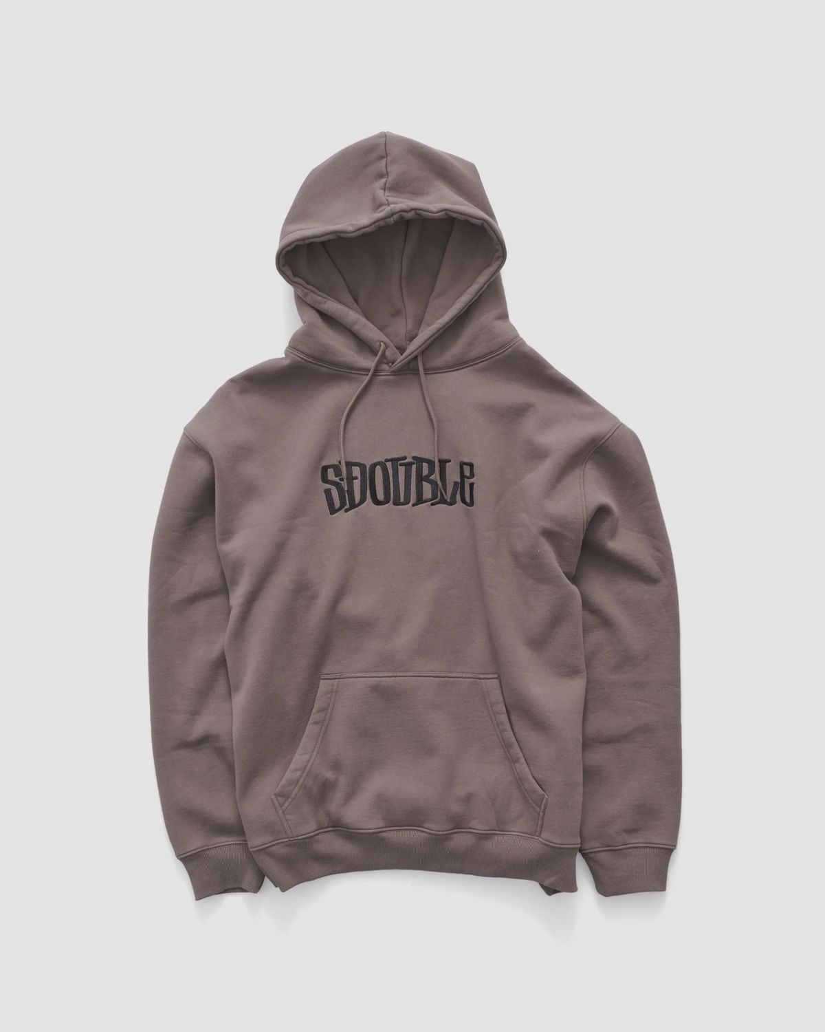 S-DOUBLE MENS MID BLOCK FLEECE HOOD - ASH
