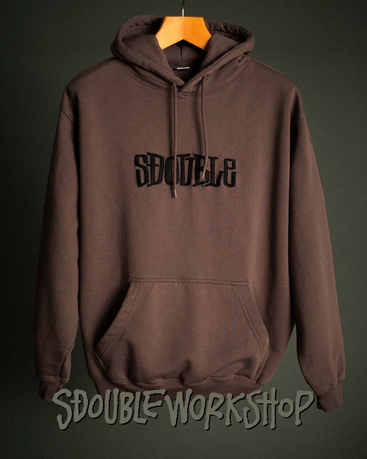 S-DOUBLE MENS MID BLOCK FLEECE HOOD - ASH