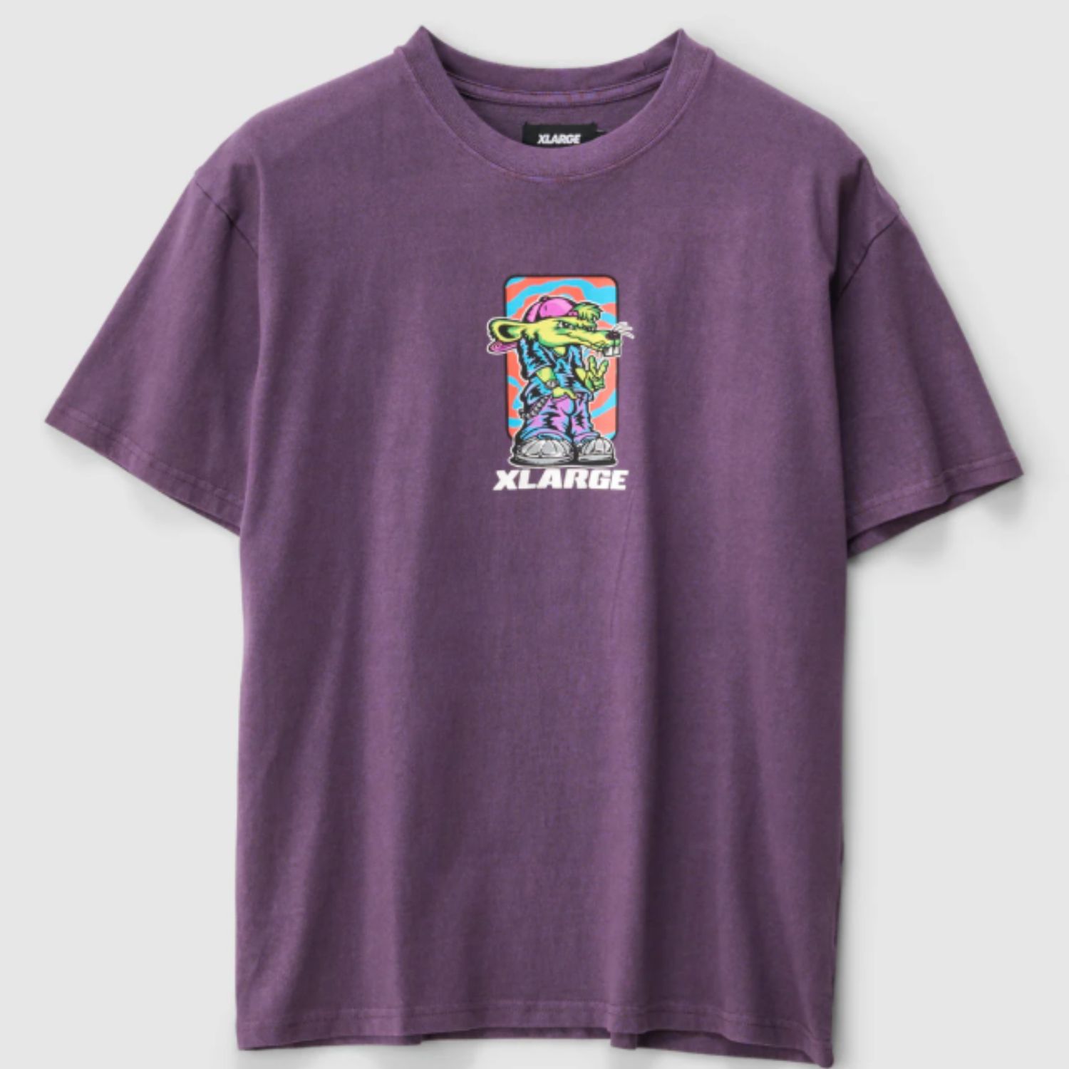 XLARGE MENS RAT SS TEE - PIGMENT BLACKCURRANT