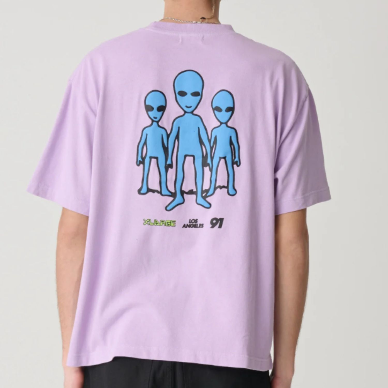 XLARGE MENS ALIEN TRIO GORILLA FIT TEE - LIGHT PURPLE